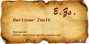 Berliner Zsolt névjegykártya